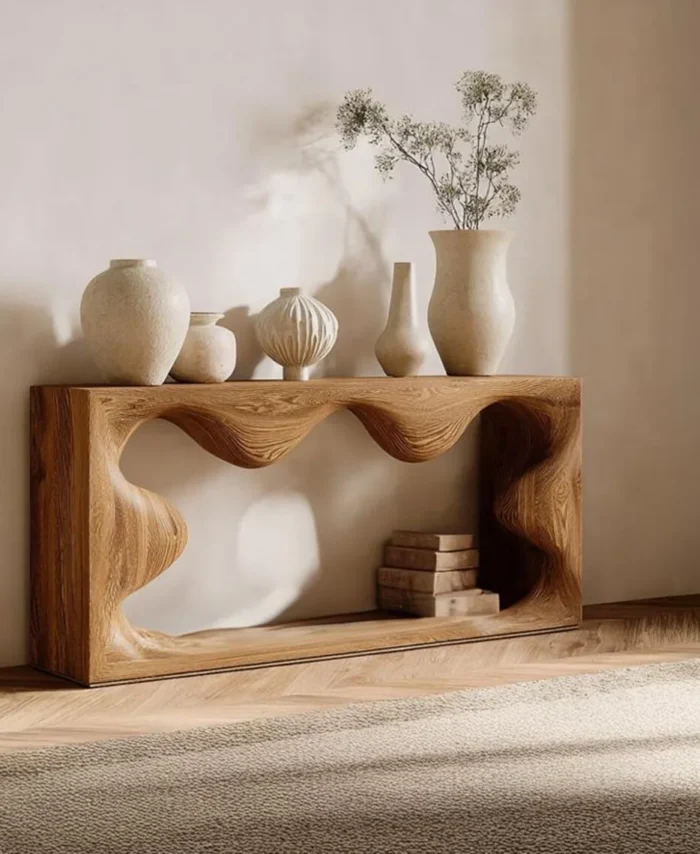 Farmhouse Console Table Reclaimed Wood Handmade Entryway