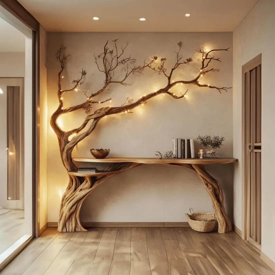 Rustic Reclaimed Wood Console Table Custom Farmhouse Entryway