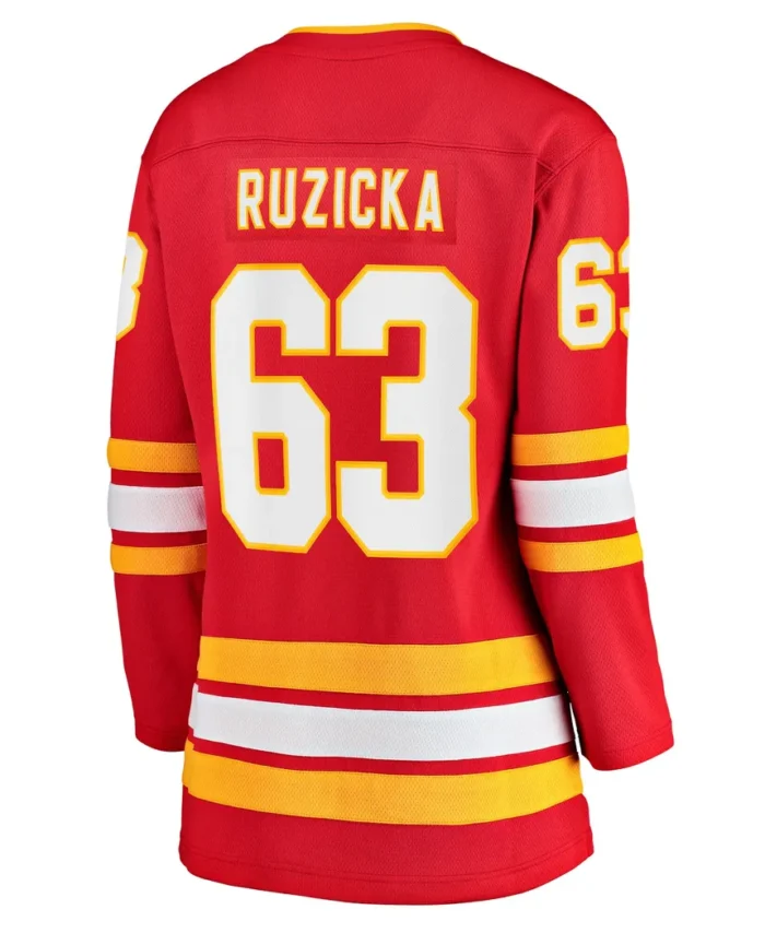 Adam Ruzicka Calgary Flames Fanatics Women Home Breakaway Player Jersey - Red