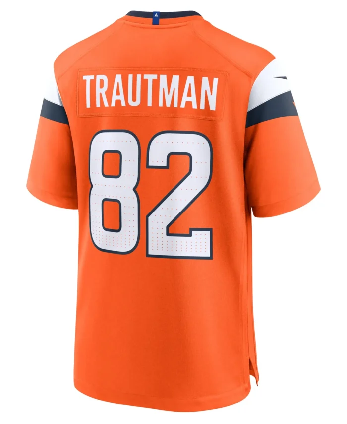Adam Trautman Denver Broncos Team Game Jersey -  Orange