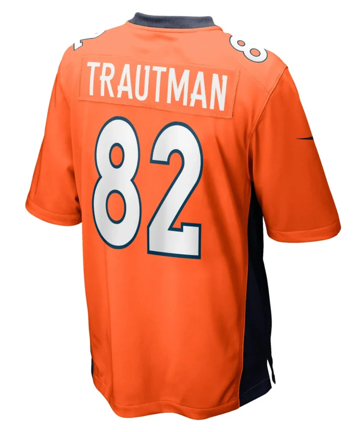 Adam Trautman Denver Broncos Team Game Jersey - Orange