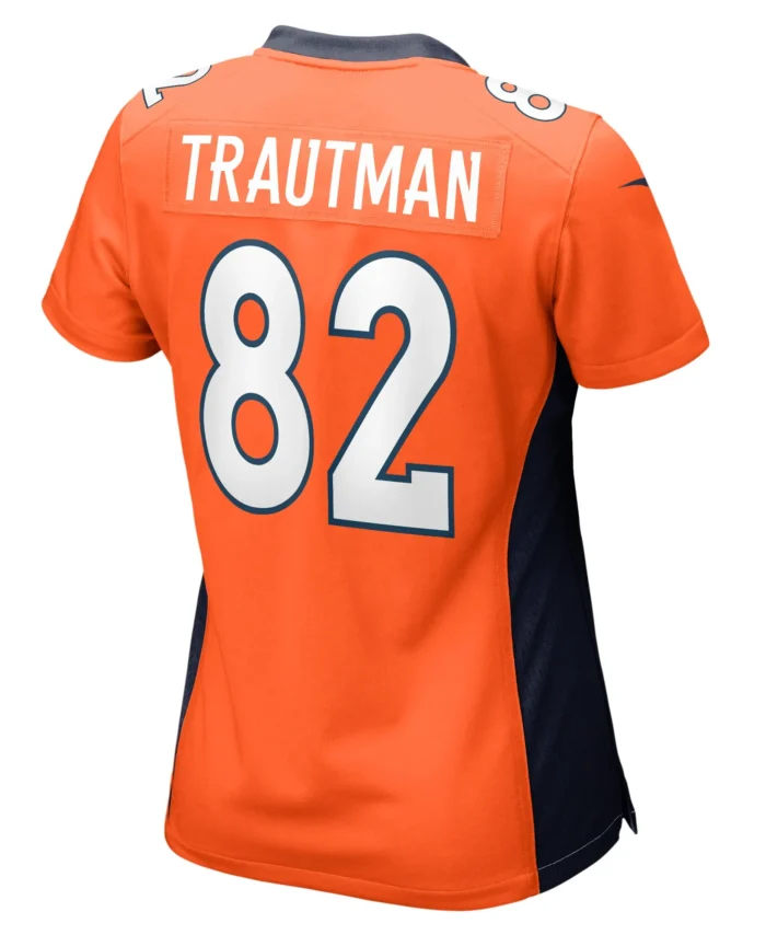 Adam Trautman Denver Broncos Women's Team Game Jersey - Orange