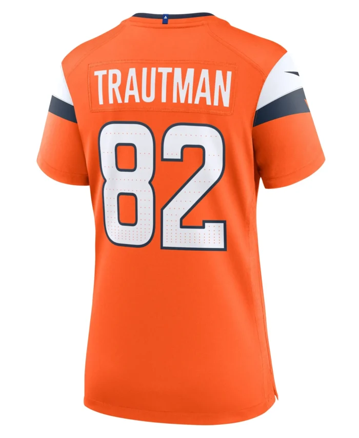 Adam Trautman Denver Broncos Women's Team Game Jersey -  Orange