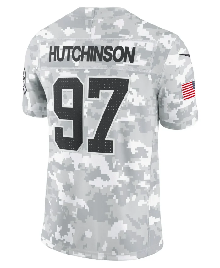 Aidan Hutchinson Detroit Lions 2024 Salute to Service Limited Jersey - Arctic Camo