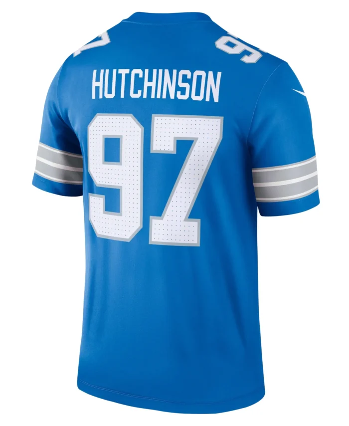 Aidan Hutchinson Detroit Lions Team Legend Player Performance Top - Blue