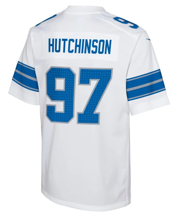Aidan Hutchinson Detroit Lions Youth Player Game Jersey - White