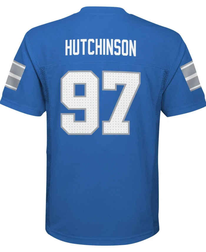 Aidan Hutchinson Detroit Lions Youth Replica Player Jersey - Blue