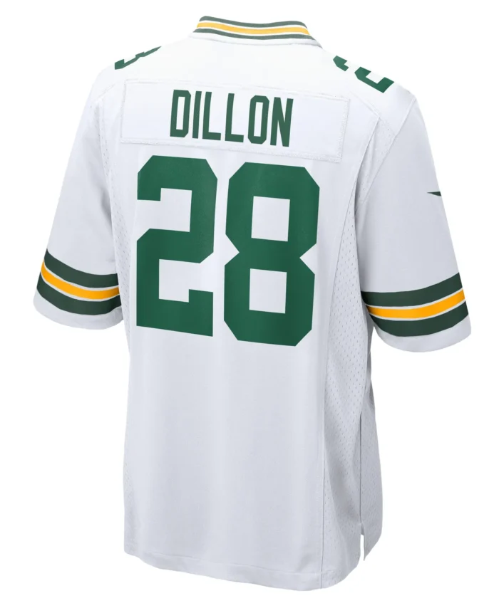 AJ Dillon Green Bay Packers Game Player Jersey - White