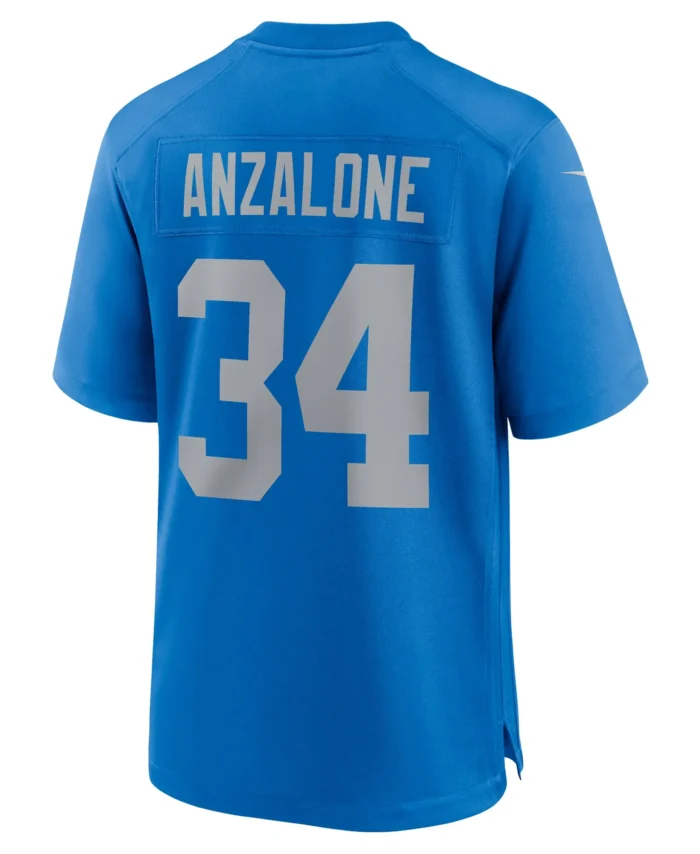 Alex Anzalone Detroit Lions Alternate Game Jersey -  Blue