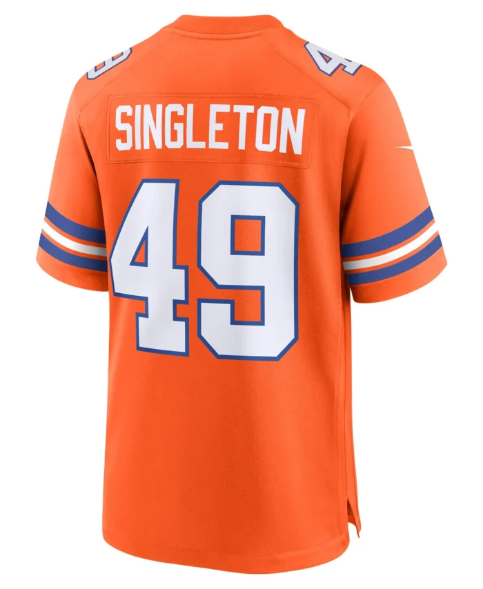 Alex Singleton Denver Broncos Alternate Game Jersey -  Orange