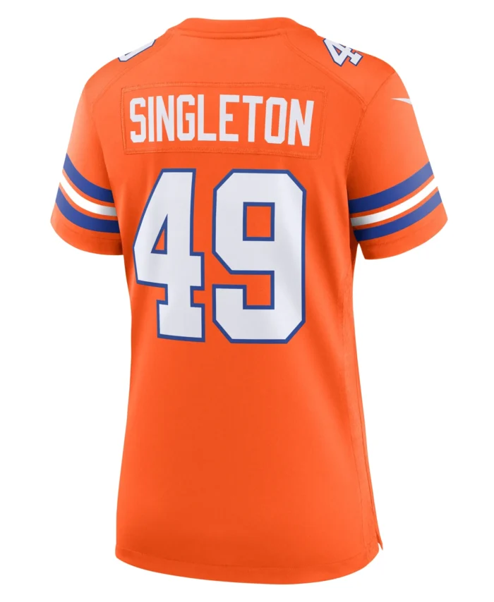 Alex Singleton Denver Broncos Women's Alternate Game Jersey -  Orange