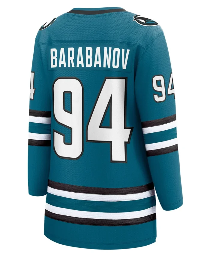 Alexander Barabanov San Jose Sharks Fanatics Women Home Breakaway Player Jersey - Teal