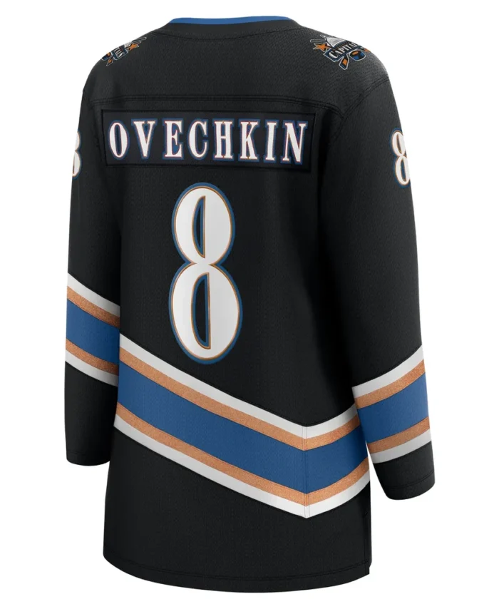 Alexander Ovechkin Washington Capitals Fanatics Women Alternate 50th Anniversary Premier Breakaway Player Jersey - Black