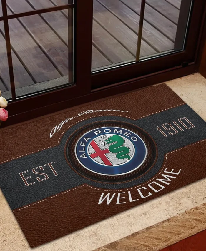 Vintage Ride Doormat, Durable Auto-Inspired Rug for Garage or Home Entry CAR169 - Brown