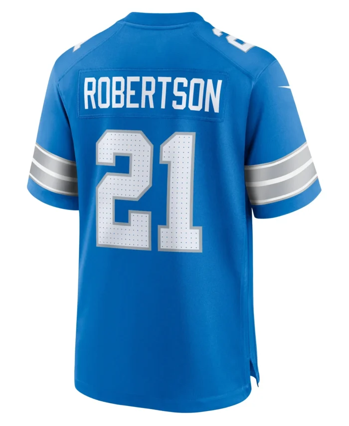 Amik Robertson Detroit Lions Game Jersey -  Blue