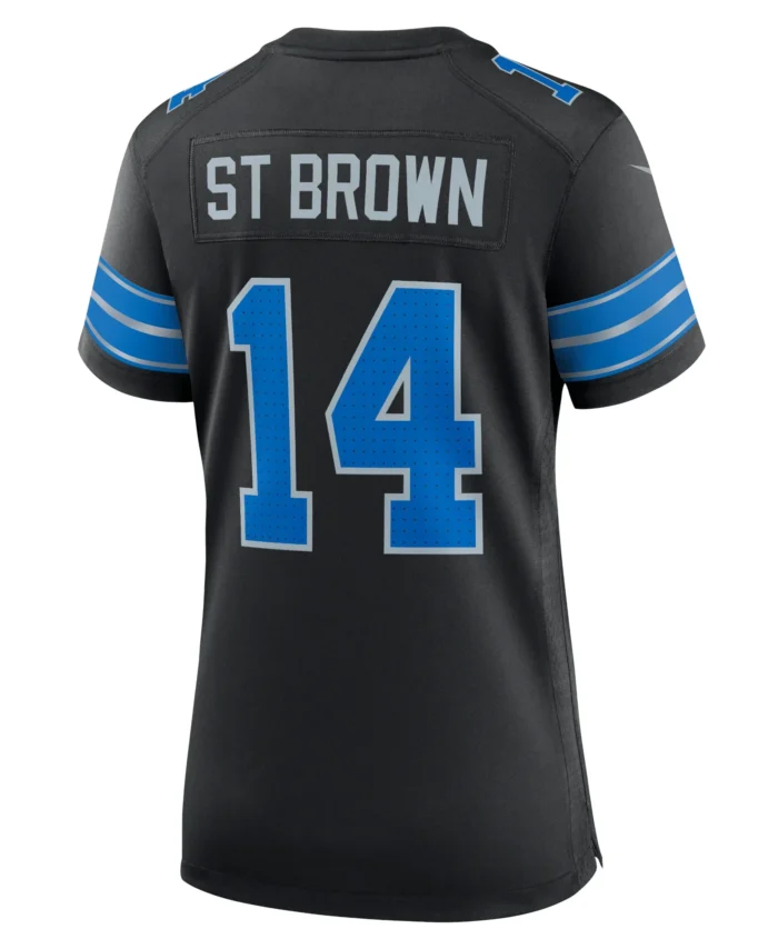 Amon-Ra St. Brown Detroit Lions Women's 2nd Alternate Game Jersey - Black