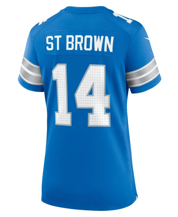 Amon-Ra St. Brown Detroit Lions Women's Team Game Jersey - Blue