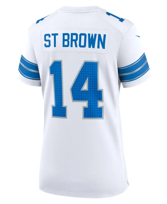 Amon-Ra St. Brown Detroit Lions Women's White Game Jersey - White