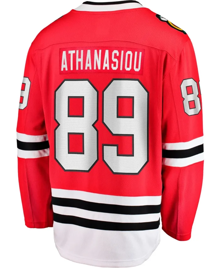Andreas Athanasiou Chicago Blackhawks Fanatics Home Breakaway Jersey - Red