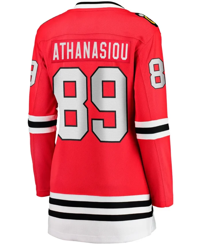 Andreas Athanasiou Chicago Blackhawks Fanatics Women Home Breakaway Player Jersey - Red