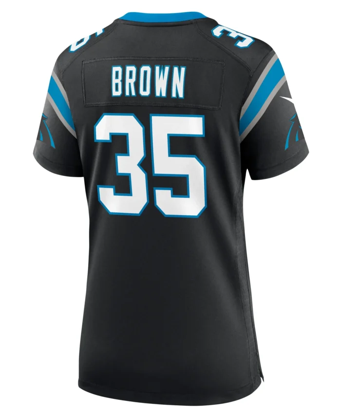 Anthony Brown Carolina Panthers Women's  Game Jersey -  Black