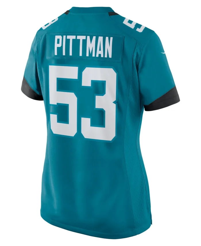 Anthony Pittman Jacksonville Jaguars Women's Team Game Jersey -  Teal