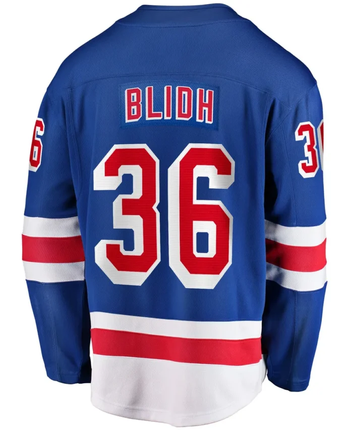 Anton Blidh New York Rangers Fanatics Home Breakaway Jersey - Blue
