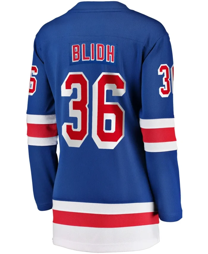 Anton Blidh New York Rangers Fanatics Women Home Breakaway Player Jersey - Blue