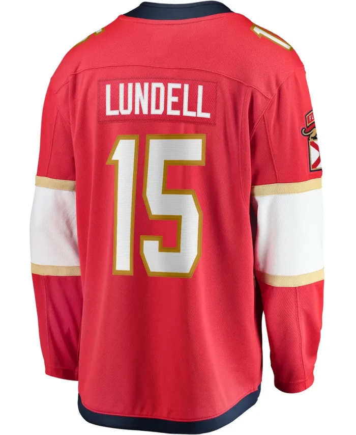 Anton Lundell Florida Panthers Fanatics Home Breakaway Player Jersey - Red