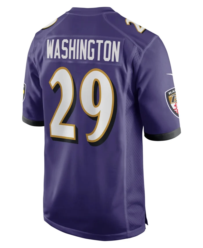 Ar'Darius Washington Baltimore Ravens Player Game Jersey - Purple
