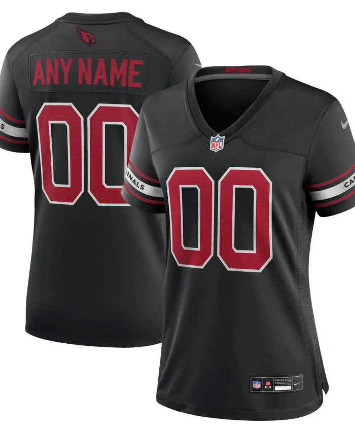 Arizona Cardinals Women's Alternate Custom Game Jersey - Black