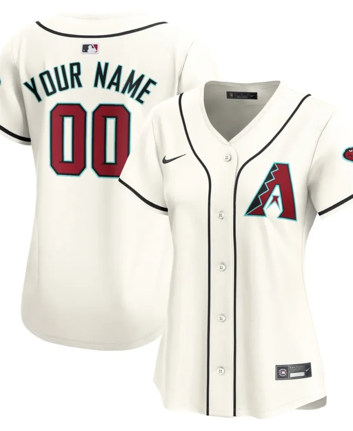 Arizona Diamondbacks Women Home Limited Custom Jersey - White