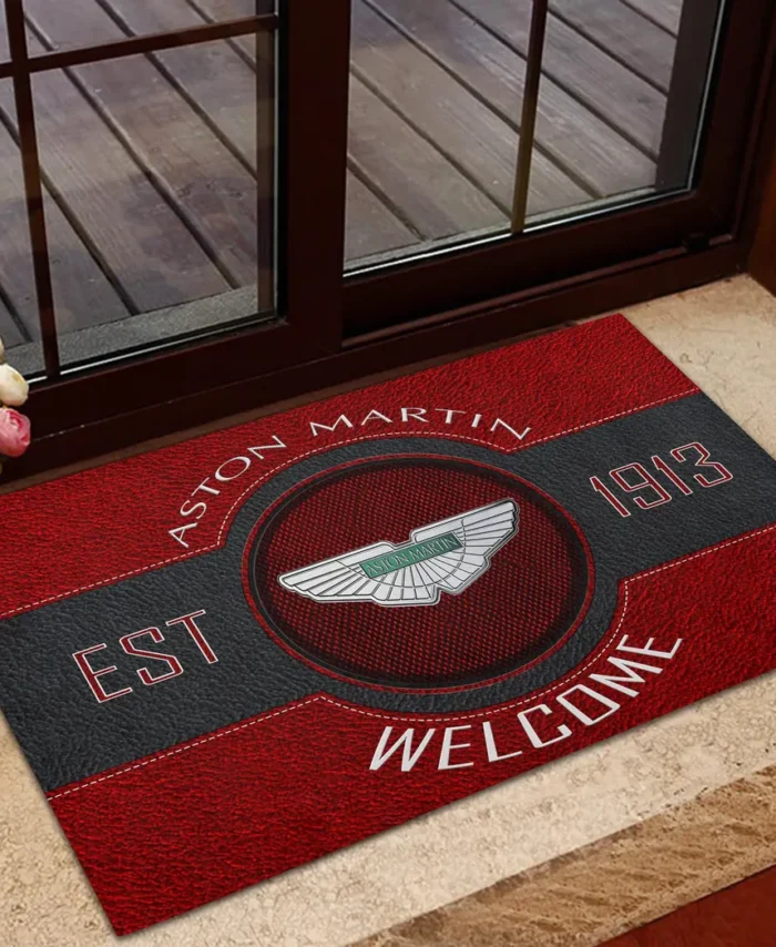 Stylish GT Car Doormat, Durable Auto-Inspired Rug for Garage or Home Entry CAR169 - Red