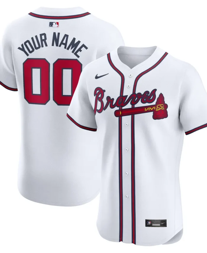 Atlanta Braves Home Elite Custom Jersey - White