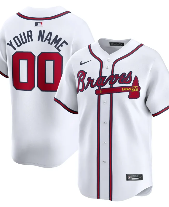 Atlanta Braves Home Limited Custom Jersey - White