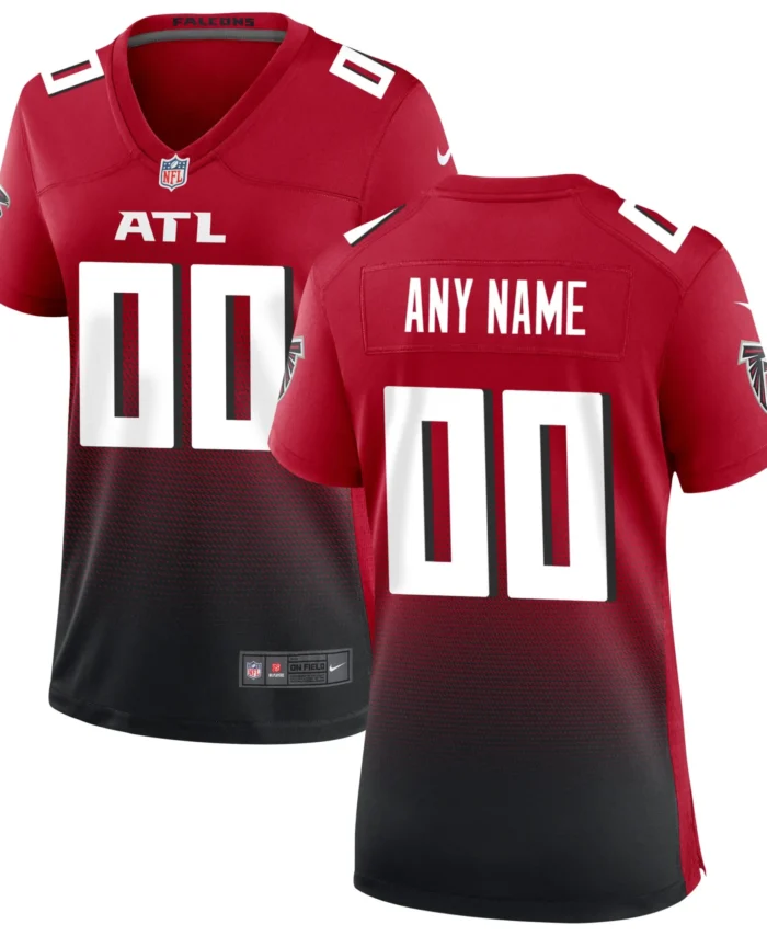 Atlanta Falcons Women's Alternate Custom Game Jersey - Red