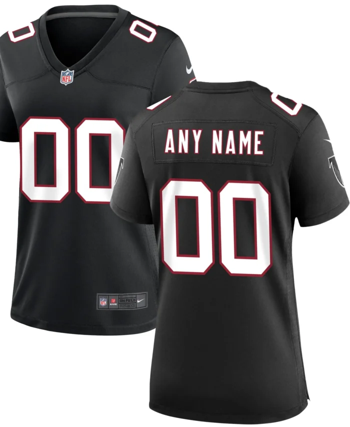 Atlanta Falcons Women's Throwback Custom Game Jersey - Black