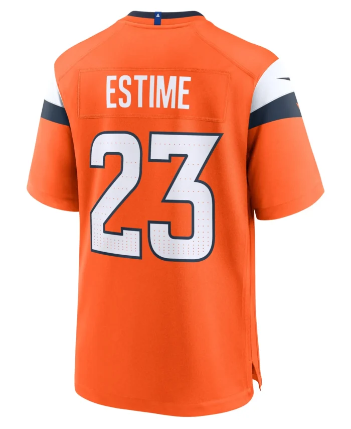 Audric Estime Denver Broncos Team Game Jersey -  Orange