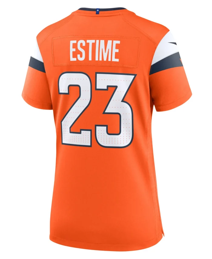 Audric Estime Denver Broncos Women's Team Game Jersey -  Orange
