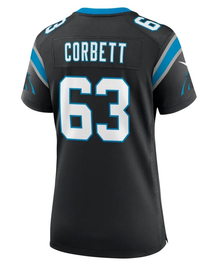 Austin Corbett Carolina Panthers Women's Team Game Jersey - Black