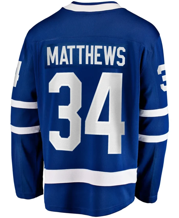 Auston Matthews Toronto Maple Leafs Fanatics Captain Patch Home Breakaway Player Jersey - Blue