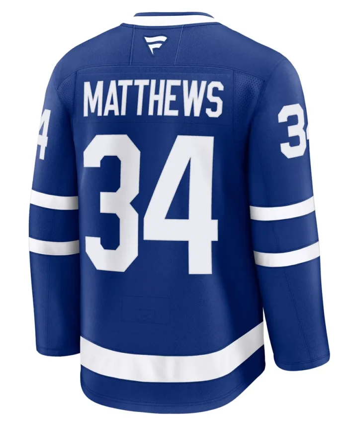 Auston Matthews Toronto Maple Leafs Fanatics Captain Patch Home Premium Jersey - Blue