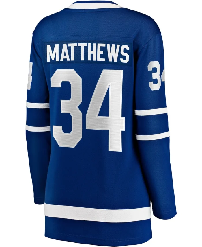 Auston Matthews Toronto Maple Leafs Fanatics Women Captain Patch Home Breakaway Player Jersey - Blue