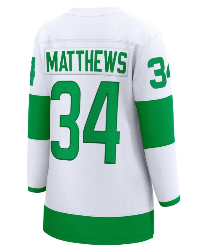 Auston Matthews Toronto Maple Leafs Fanatics Women St. Patricks Alternate Premier Breakaway Player Jersey - White