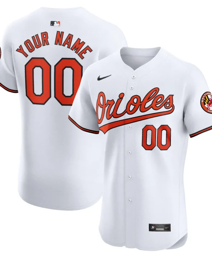 Baltimore Orioles Home Elite Custom Jersey - White