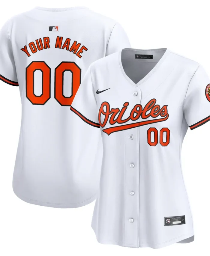 Baltimore Orioles Women Home Limited Custom Jersey - White