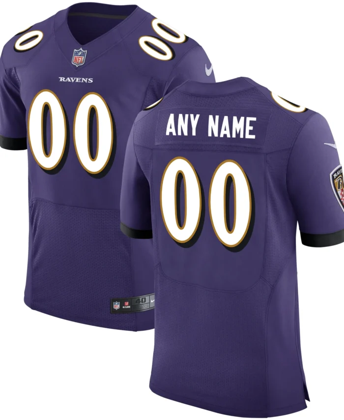 Baltimore Ravens Speed Machine Custom Elite Jersey - Purple