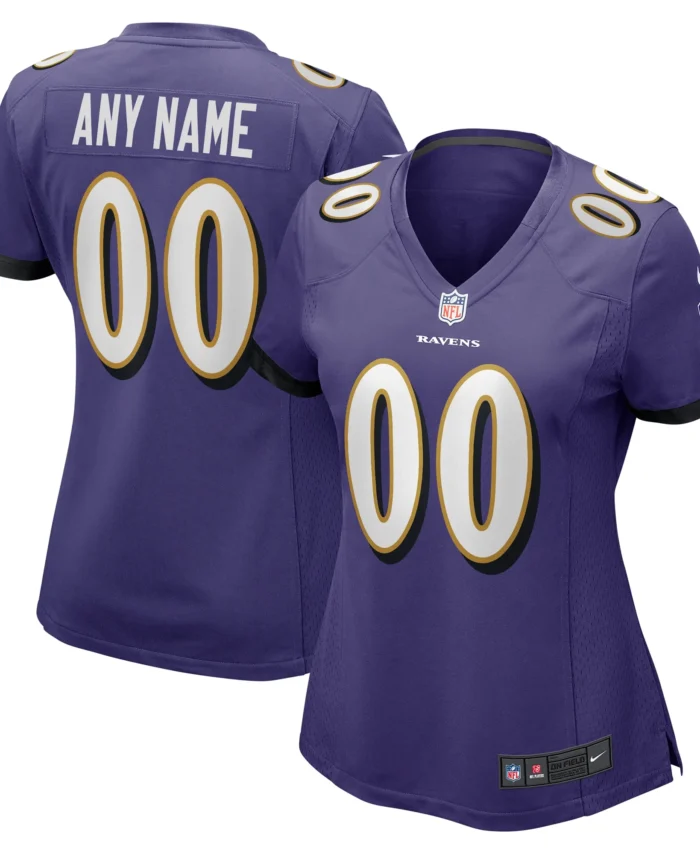 Baltimore Ravens Women's Custom Game Jersey - Purple