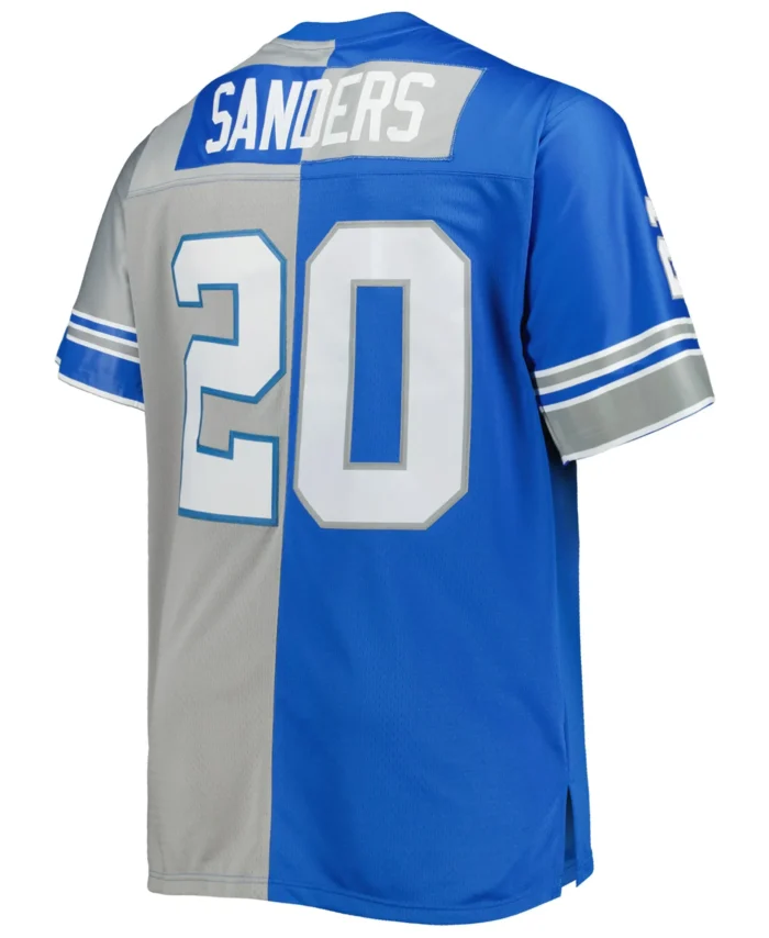 Barry Sanders Detroit Lions Mitchell & Ness Big & Tall Split Legacy Retired Player Replica Jersey - Blue/Silver