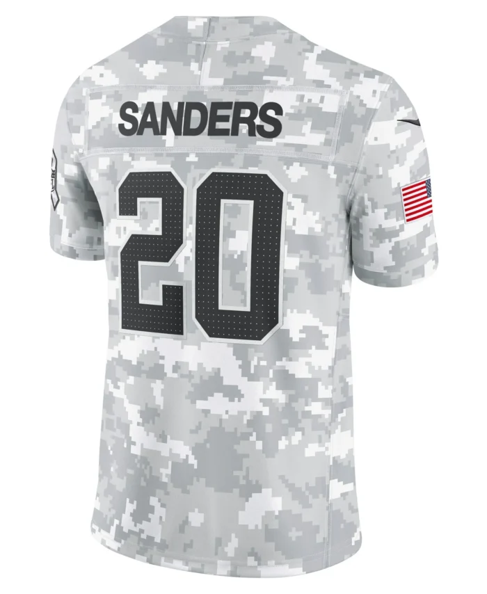 Barry Sanders Detroit Lions 2024 Salute to Service Retired Player Limited Jersey - Arctic Camo